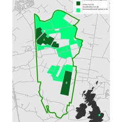 A map showing the scale and location of the WTBCN Great Fen project. Image copyright of WTBCN.
