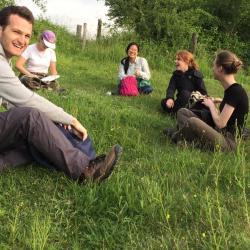 Group dinner break. Photo by Ed Turner.