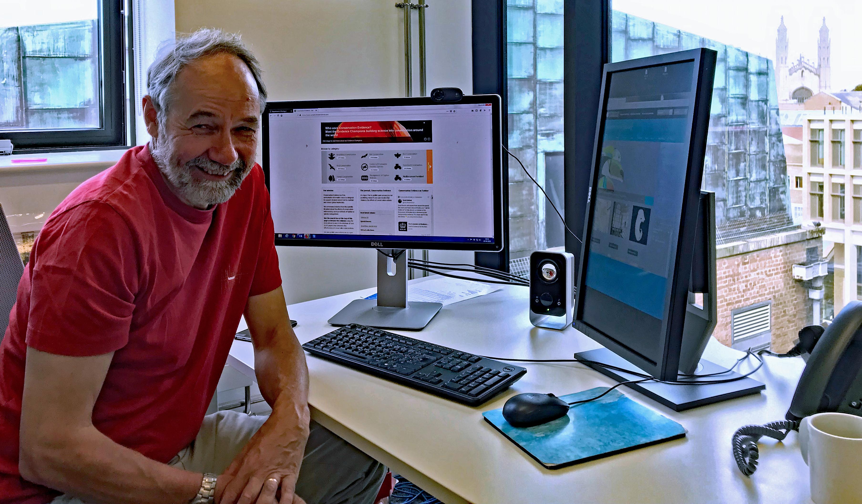 Prof Bill Sutherland, Honorary Member, British Ecological Society Prof Bill Sutherland working in his office