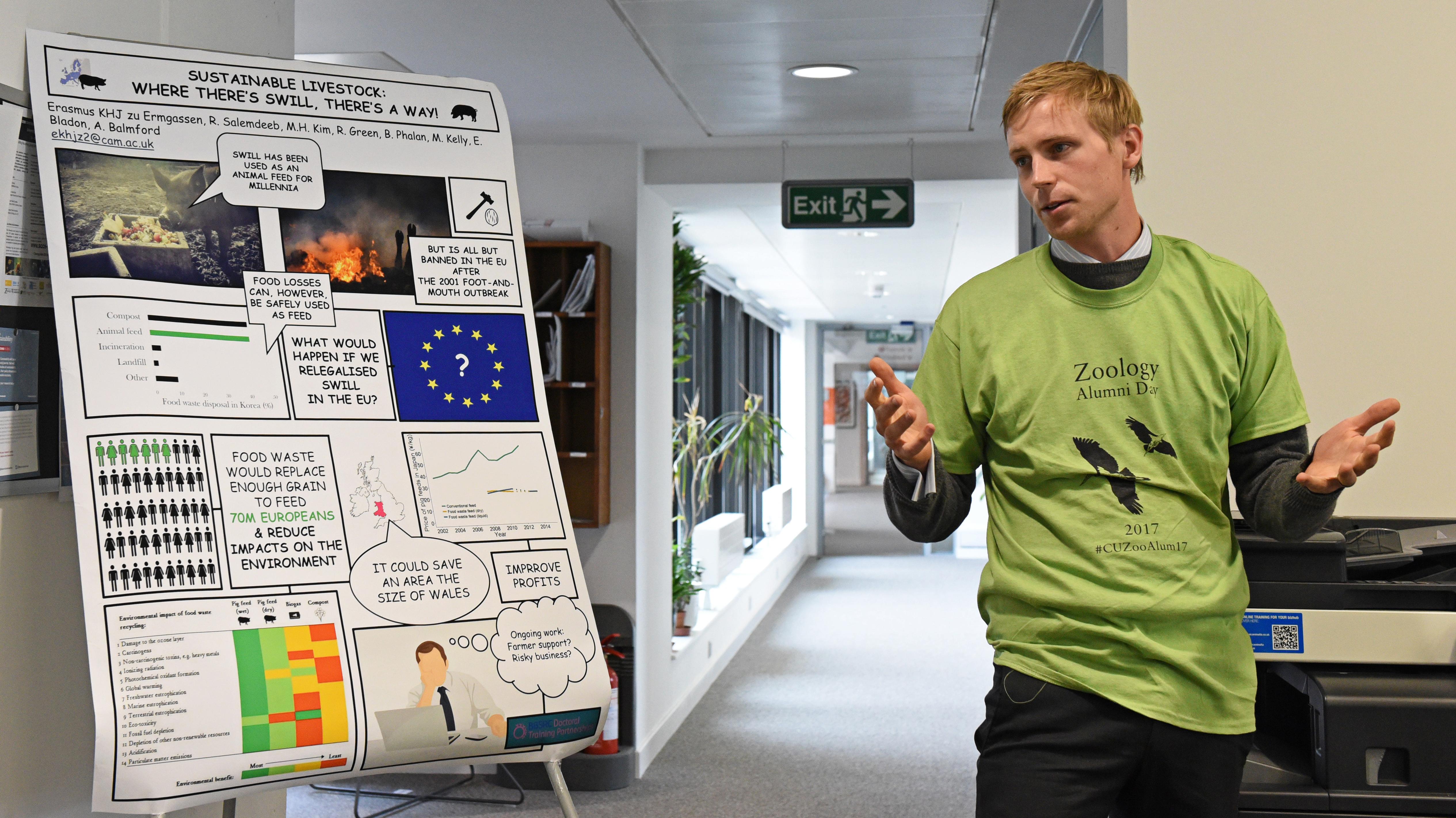 Erasmus zu Ermgassen presenting his work to Zoology Alumni in 2017