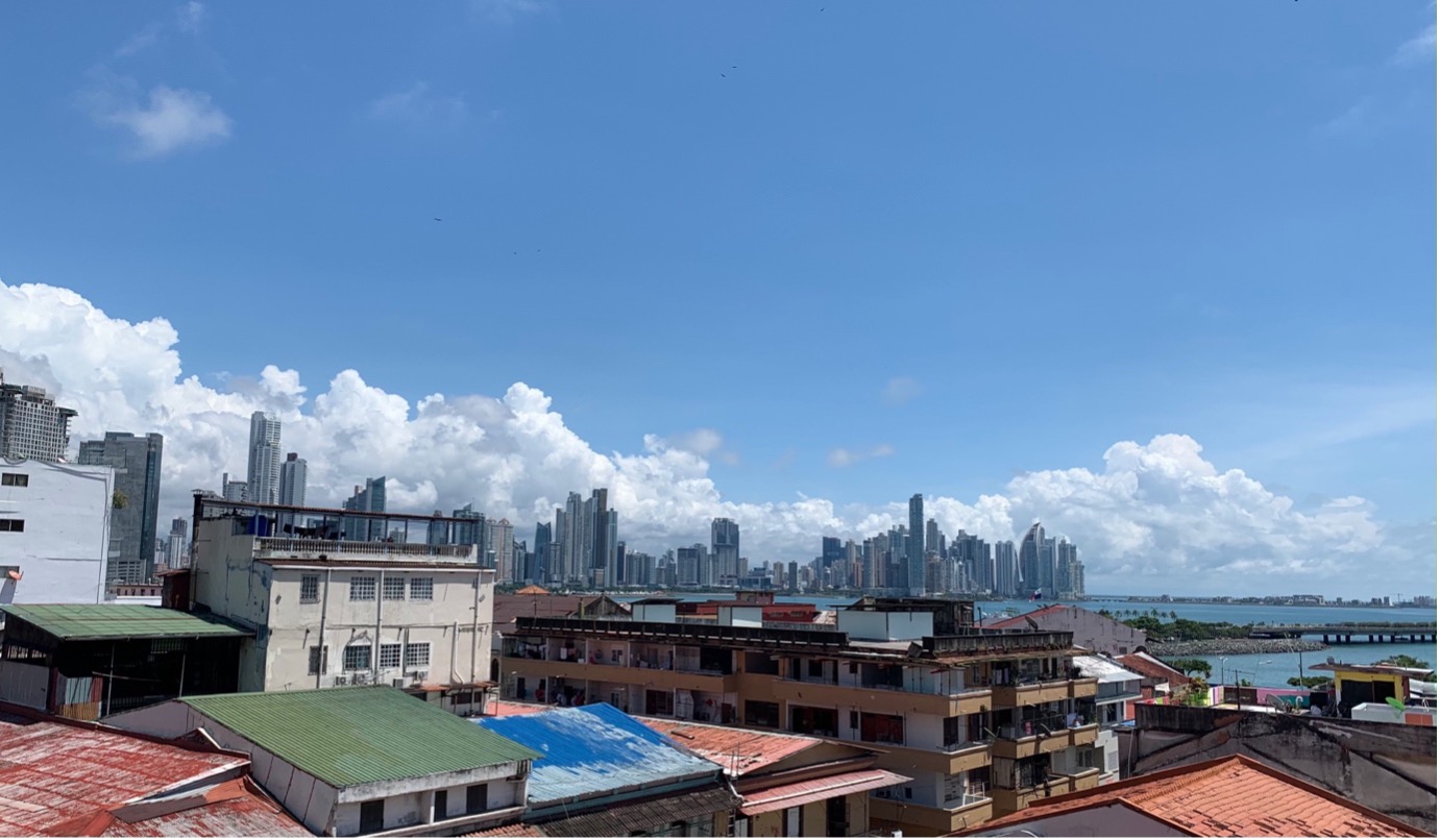 A view of Panama City from Casco Viejo (the old town)