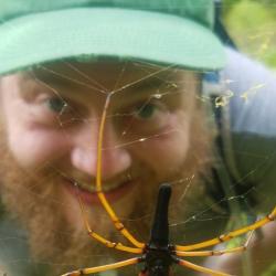 Patrick Brechka with Nephila Spider